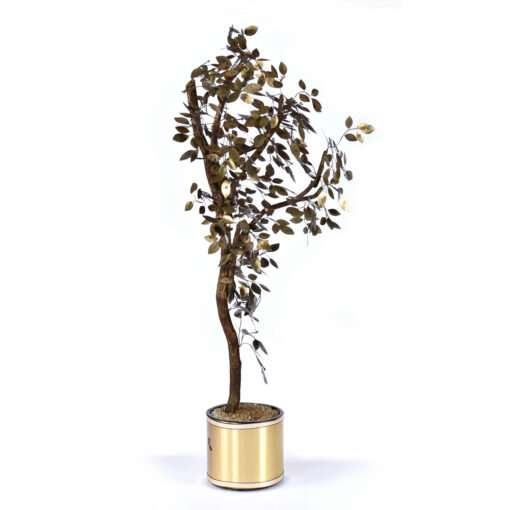Curtis Jere style brass patinated tree sculpture
