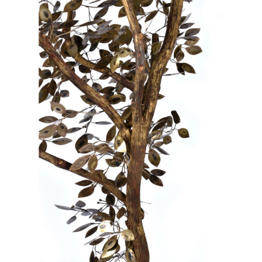 Tree trunk on Curtis Jere style metal tree sculpture