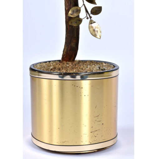 Metallic gold Curtis Jere tree planter pot