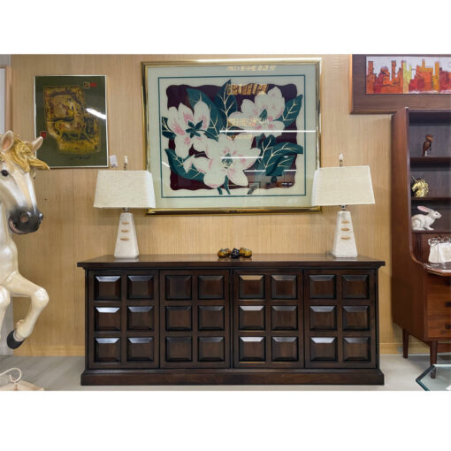 Dark brown vintage 1970s Widdicomb credenza
