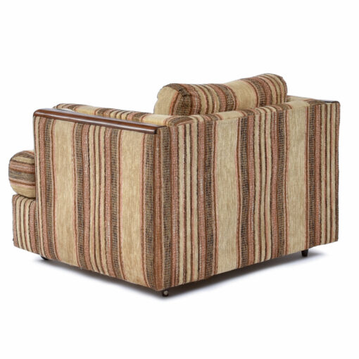 Back view 1980s tuxedo armchair