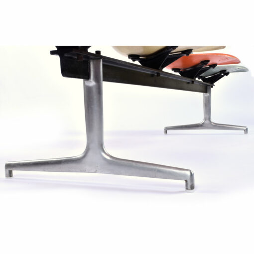 Aluminum legs on Eames tandem bench frame