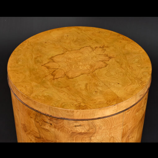 Refinished top on Henredon burl wood side table