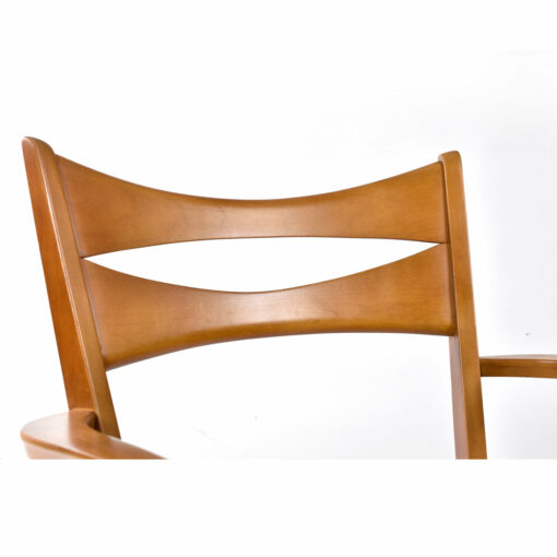 Refinished cats eye back support Heywood Wakefield dining chairs