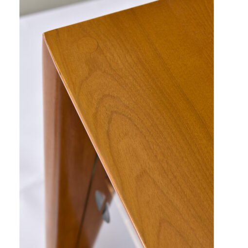 Wheat finish maple wood china cabinet by Heywood Wakefield