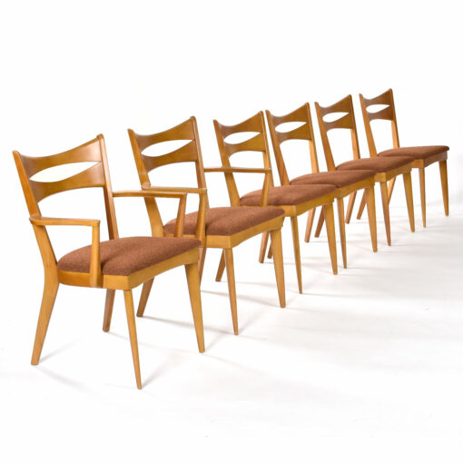 Heywood Wakefield wheat cats eye dining chairs