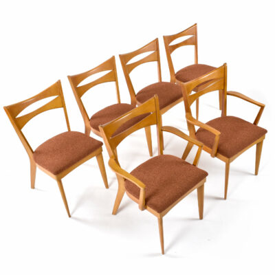 Cat's eye wheat M1553 A Heywood Wakefield wheat dining chairs