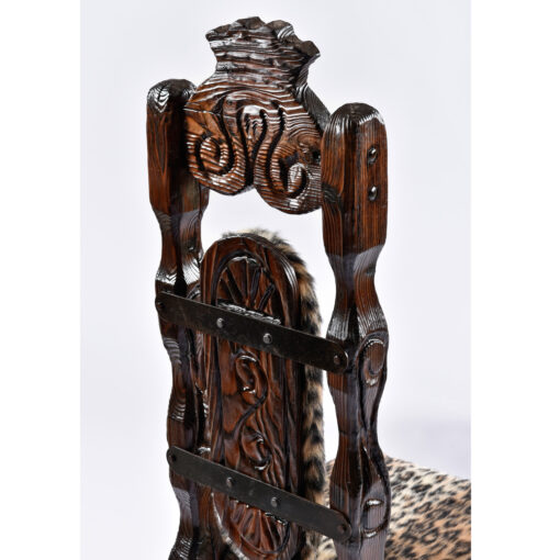 Beautifully detailed carving on Witco tiki chair