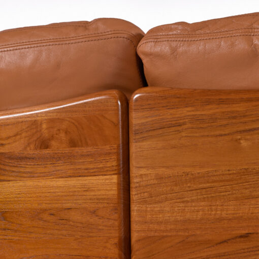 Mikael Laursen Danish teak leather sofa