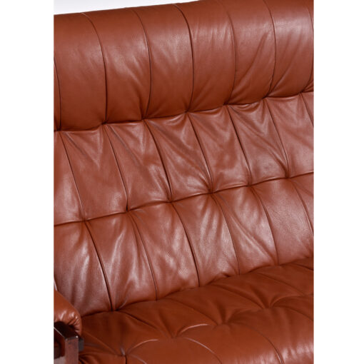 Original quilted cognac leather Percival Lafer sofa