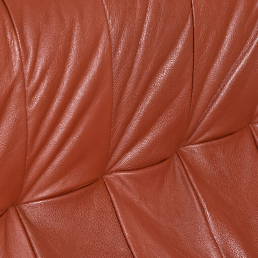 Original quilted cognac leather on Percival Lafer sofa