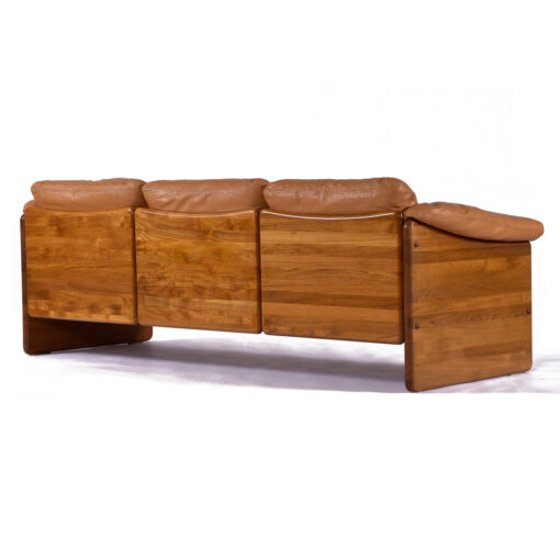 Solid teak wood frame on Mikael Laursen Danish teak sofa