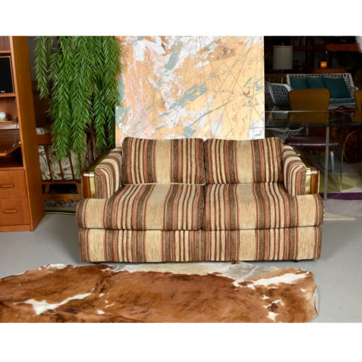 Striped vintage 1970s love seat