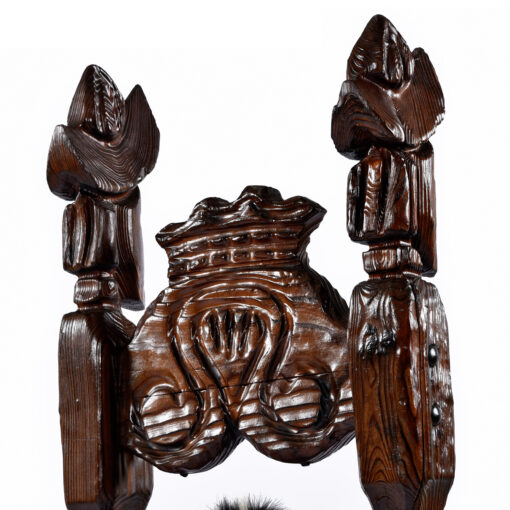 hand-carved cedar wood tiki chair by Witco