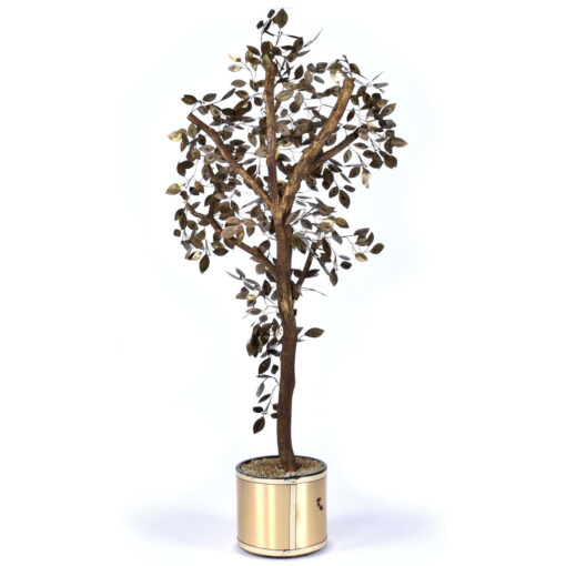 Large Curtis Jere style potted tree sculpture