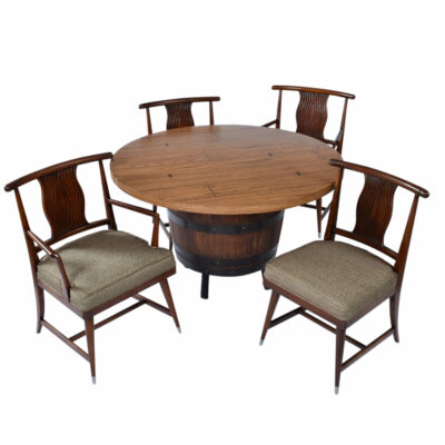 Whiskey barrel gaming table set