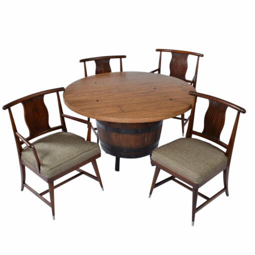 Whiskey barrel gaming table set