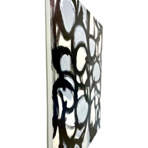 Side view Wiliam Haffner Orbs abstract painting