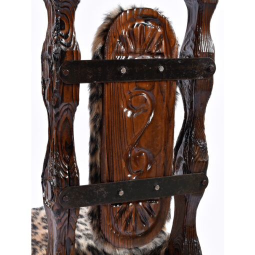 Chainsaw carved wood tiki chairs by Witco