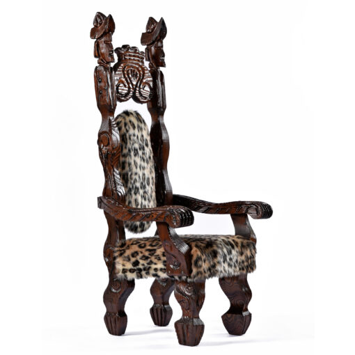 Witco Conquistador tiki throne chair with arms
