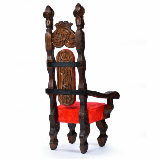 Iron cladding on back of Witco conquistador chair