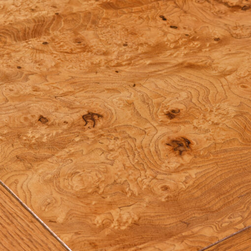 Birdseye and burl wood Henredon dining table