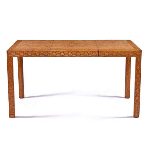 Henredon burl wood parsons table