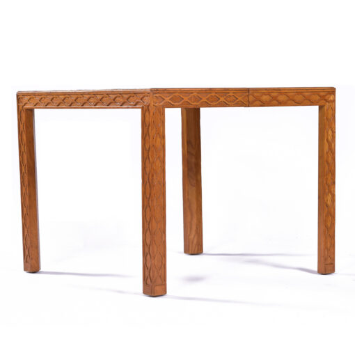 Henredon burl Parsons dining table