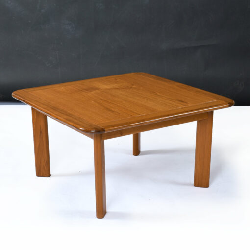 Danish modern square solid teak end table