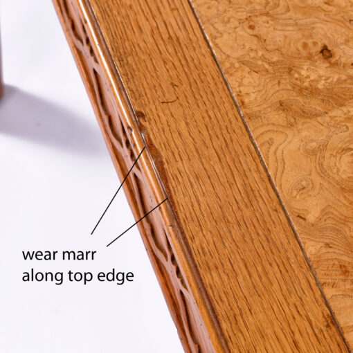 Wear spots like this around the table edge