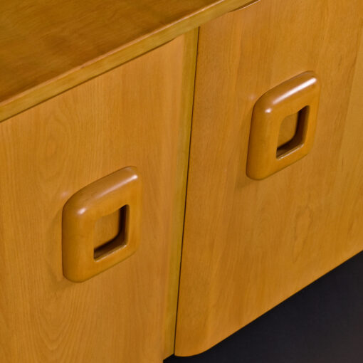 Refinished doors on Heywood Wakefield M326 wheat bookcase cabinet