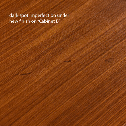 Flaws on cabinet B