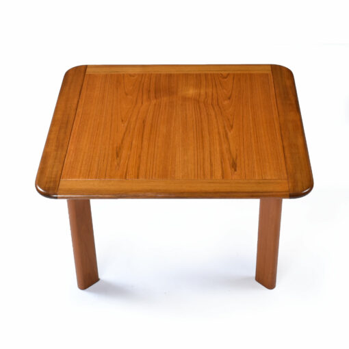 Solid teak Danish Modern square coffee or side table