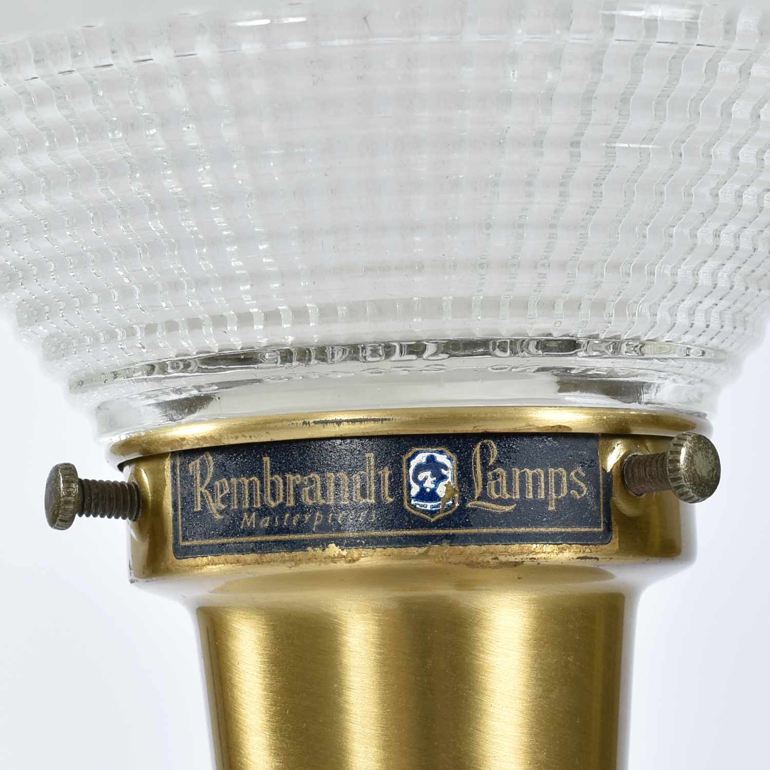 Rembrandt Teal and Gold Hourglass Shaped MidCentury Table Lamp