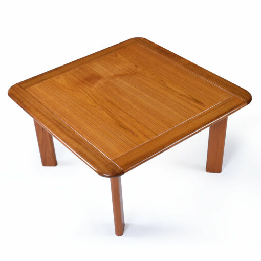 solid teak Danish square coffee table