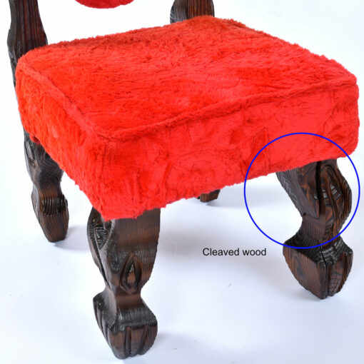 Repaired weathered wood on Witco tiki chairs