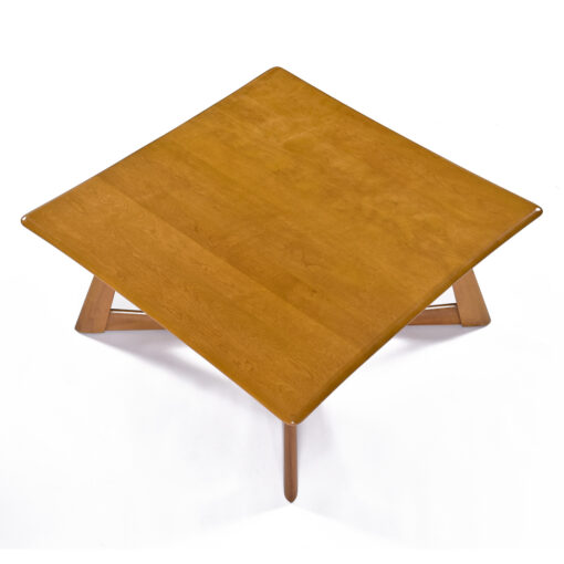 Refinished table top on Heywood Wakefield 392 G cross base coffee table