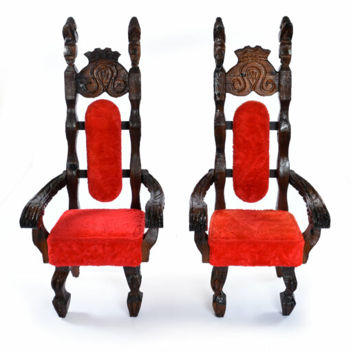 Pair of Witco Conquistador Tiki arm chairs